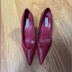 Steve Madden Red Leather Pumps